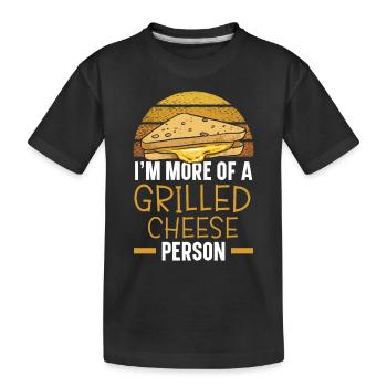 Ich bin eher ein Grillkäse-Typ Grillkäse - Kinder Premium Bio T-Shirt - Schwarz - Vorne