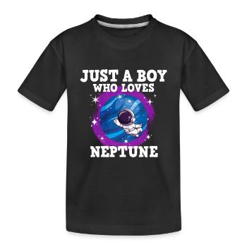 Cadeau Neptune Planet - T-shirt bio Premium Enfant - noir - Devant