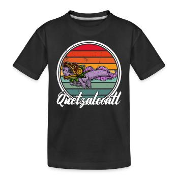 Quetzalcoatl Axolotl Mexique Divinité Aztèque - T-shirt bio Premium Enfant - noir - Devant