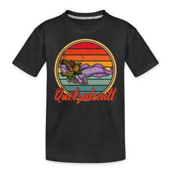 Quetzalcoatl Axolotl Mexique Divinité Aztèque - T-shirt bio Premium Enfant - noir - Devant
