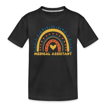 Medizinische Assistentin - Kinder Premium Bio T-Shirt - Schwarz - Vorne