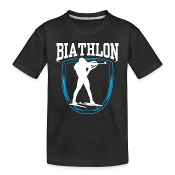Biathlon Biathlète Biathlons Biathlète Sport - T-shirt bio Premium Enfant - noir - Devant