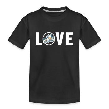 Love Motorschlitten Schneemotorrad Snowmobile - Kinder Premium Bio T-Shirt - Schwarz - Vorne