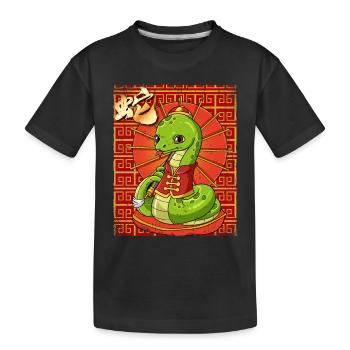 Jahr Des Schlange Mondneujahrsfest Chinesisches - Kinder Premium Bio T-Shirt - Schwarz - Vorne