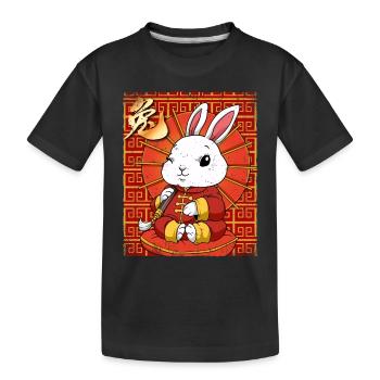 Jahr Des Hasens Mondneujahrsfest Chinesisches - Kinder Premium Bio T-Shirt - Schwarz - Vorne