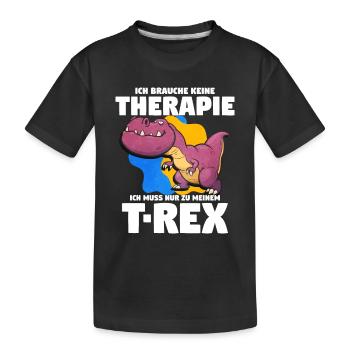 T-Rex - Kinder Premium Bio T-Shirt - Schwarz - Vorne