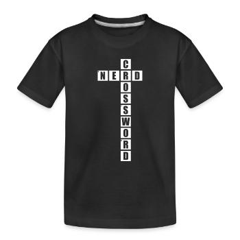Mots croisés - T-shirt bio Premium Enfant - noir - Devant