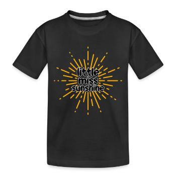Little Miss Sunshine Design - Kids' Premium Organic T-Shirt - black - Front