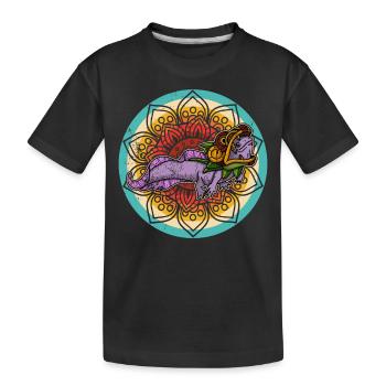 Quetzalcoatl Axolotl Mexiko Azteken Gottheit - Kinder Premium Bio T-Shirt - Schwarz - Vorne