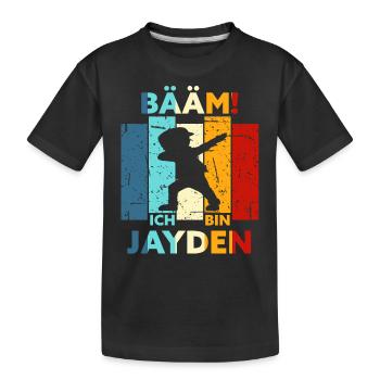 Jayden Geschenk Name Vorname Geburtstag - Kinder Premium Bio T-Shirt - Schwarz - Vorne
