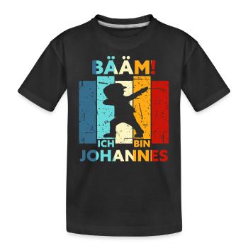 Johannes Geschenk Name Vorname Geburtstag - Kinder Premium Bio T-Shirt - Schwarz - Vorne