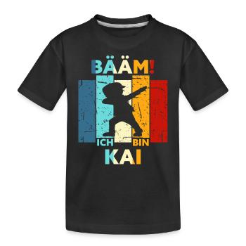 Kai Geschenk Name Vorname Geburtstag - Kinder Premium Bio T-Shirt - Schwarz - Vorne