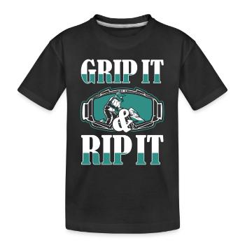 Adgrippez-le et déchirez-le Motoneige Motoneige - T-shirt bio Premium Enfant - noir - Devant