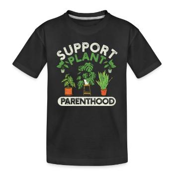 Soutenir la parentalité des plantes Drôles de jardiniers Plantes - T-shirt bio Premium Enfant - noir - Devant