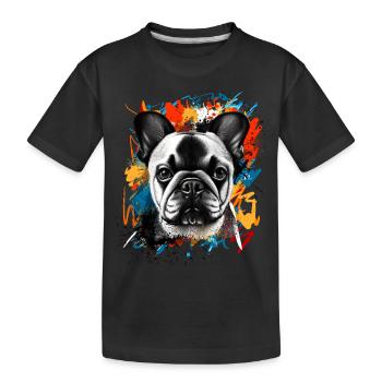 Bouledogue français - T-shirt bio Premium Enfant - noir - Devant