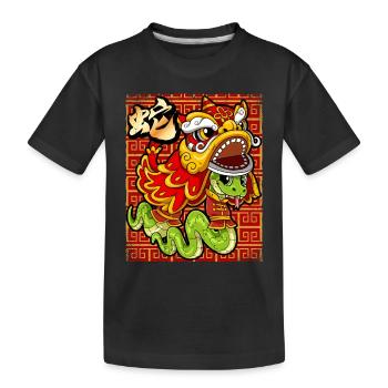 Jahr Des Schlange Mondneujahrsfest Chinesisches - Kinder Premium Bio T-Shirt - Schwarz - Vorne