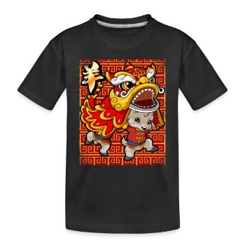 Année de la chèvre Nouvel An lunaire chinois - T-shirt bio Premium Enfant - noir - Devant