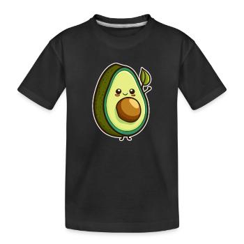 Avocado - Kinder Premium Bio T-Shirt - Schwarz - Vorne
