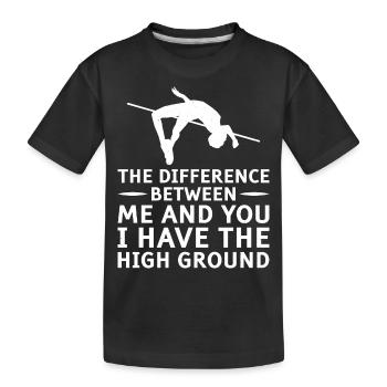 Saut à la perche Saut à la perche Athlétisme - T-shirt bio Premium Enfant - noir - Devant