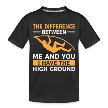 Saut à la perche Saut à la perche Athlétisme - T-shirt bio Premium Enfant - noir - Devant