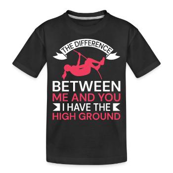 Saut à la perche Saut à la perche Athlétisme - T-shirt bio Premium Enfant - noir - Devant
