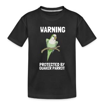 Blue Quaker Parrot Mom - Kinder Premium Bio T-Shirt - Schwarz - Vorne