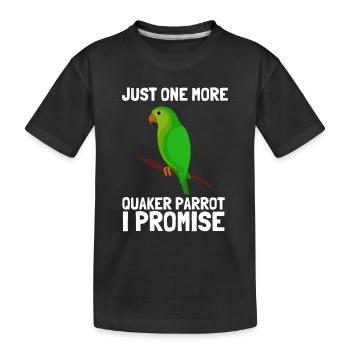 Blue Quaker Parrot Mom - Kinder Premium Bio T-Shirt - Schwarz - Vorne