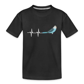 Blue Quaker Parrot Mom - Kinder Premium Bio T-Shirt - Schwarz - Vorne
