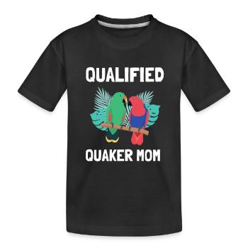 Blue Quaker Parrot Mom - Kinder Premium Bio T-Shirt - Schwarz - Vorne
