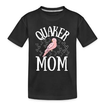 Blue Quaker Parrot Mom - Kinder Premium Bio T-Shirt - Schwarz - Vorne