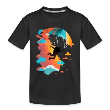 Art du parachutisme - T-shirt bio Premium Enfant - noir - Devant
