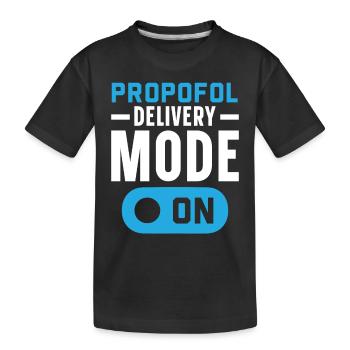 Propofol delivery mode on anesthesia anaesthetist - Kids' Premium Organic T-Shirt - black - Front