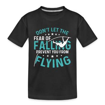 Le saut à la perche ne laisse pas la peur de tomber l’athlétisme - T-shirt bio Premium Enfant - noir - Devant