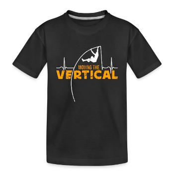 Le saut à la perche déplace l’athlétisme vertical - T-shirt bio Premium Enfant - noir - Devant