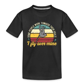 Saut à la perche Certaines personnes travaillent vers le saut à la perche - T-shirt bio Premium Enfant - noir - Devant