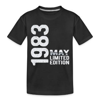 Mai 1983 limited Edition Jahrgang Geburtsjahr - Kinder Premium Bio T-Shirt - Schwarz - Vorne