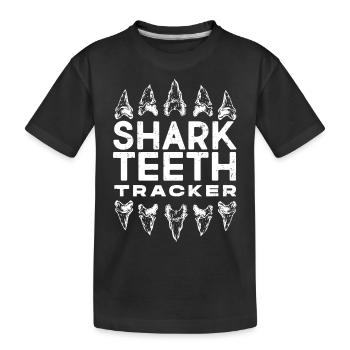 Haie, Haifischzählersammler - Kinder Premium Bio T-Shirt - Schwarz - Vorne