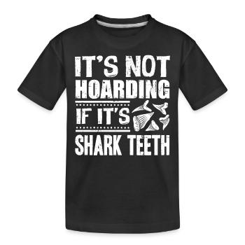 Haie, Haifischzählersammler - Kinder Premium Bio T-Shirt - Schwarz - Vorne