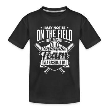Ich bin ein Baseball-Vater - Kinder Premium Bio T-Shirt - Schwarz - Vorne