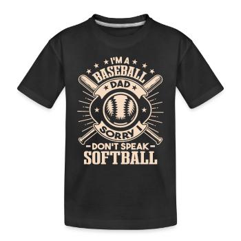 Ich bin ein Baseball-Vater - Kinder Premium Bio T-Shirt - Schwarz - Vorne