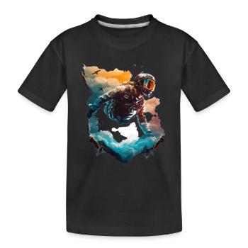 Vol dans les nuages, parachutisme - T-shirt bio Premium Enfant - noir - Devant