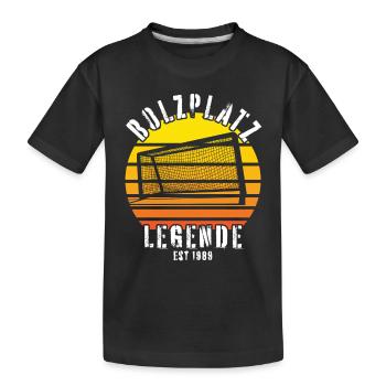 Bolzplatz Legende Fußballer Mannschaft Geburtstag - Kinder Premium Bio T-Shirt - Schwarz - Vorne