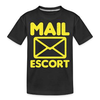 Postbote Postdienstleister Briefträger - Kinder Premium Bio T-Shirt - Schwarz - Vorne