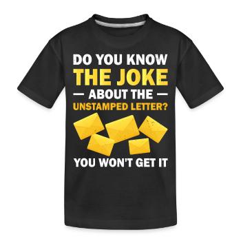 Postbote Postdienstleister Briefträger - Kinder Premium Bio T-Shirt - Schwarz - Vorne