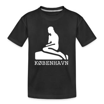 Kobenhavn Denmark Danish Kobenhaven Mermaid - Kinder Premium Bio T-Shirt - Schwarz - Vorne