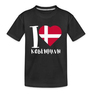 Kobenhavn Denmark Danish Kobenhaven Mermaid - Kinder Premium Bio T-Shirt - Schwarz - Vorne