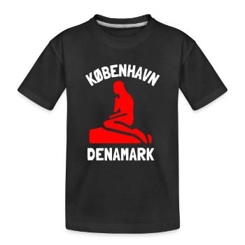 Kobenhavn Denmark Danish Kobenhaven Mermaid - Kinder Premium Bio T-Shirt - Schwarz - Vorne