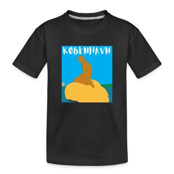 Kobenhavn Denmark Danish Kobenhaven Mermaid - Kinder Premium Bio T-Shirt - Schwarz - Vorne