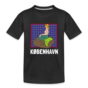 Kobenhavn Denmark Danish Kobenhaven Mermaid - Kinder Premium Bio T-Shirt - Schwarz - Vorne