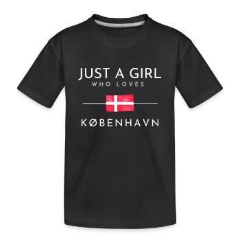 Kobenhavn Denmark Danish Kobenhaven Mermaid - Kinder Premium Bio T-Shirt - Schwarz - Vorne